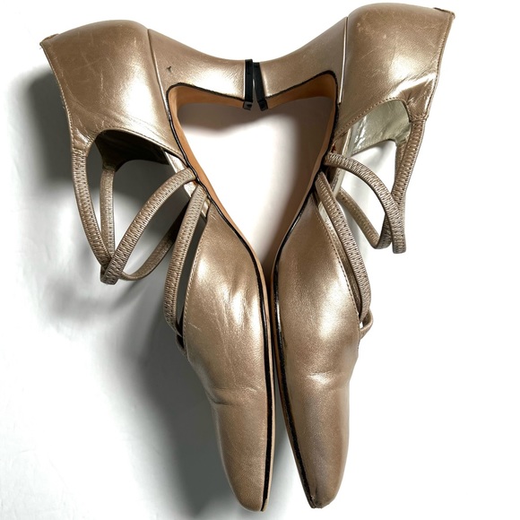 Ingledews Spain Collection Grenada Leather Dress Dance Pumps Pearl Beige sz 8.5 - Picture 6 of 16
